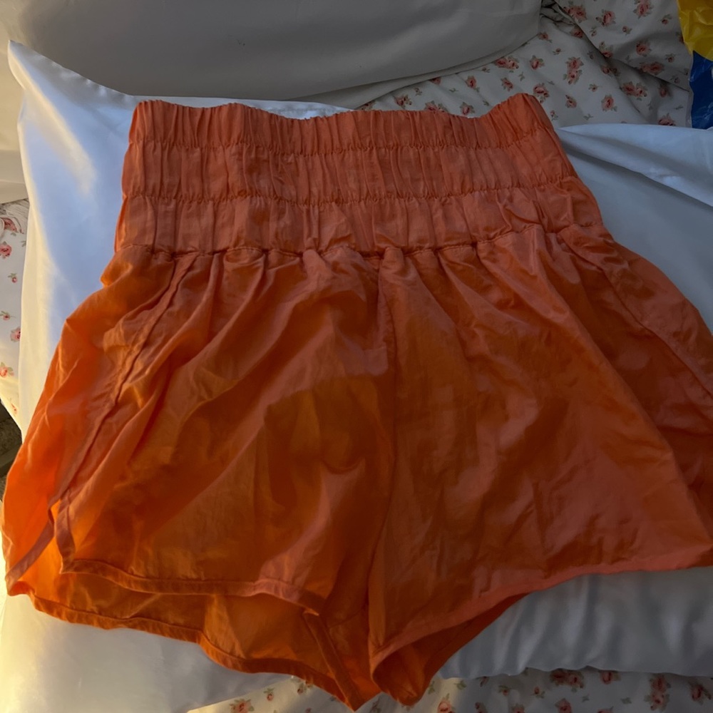 Orange athletic shorts
